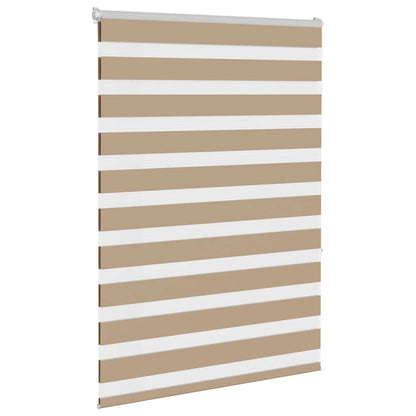 vidaXL Doppelrollo Sandbraun 115x150 cm Stoffbreite 110,9 cm Polyester