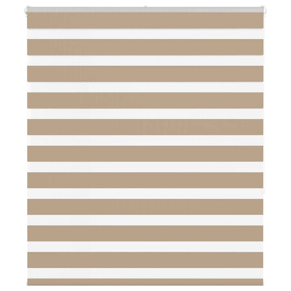 vidaXL Doppelrollo Sandbraun 120x150 cm Stoffbreite 115,9 cm Polyester