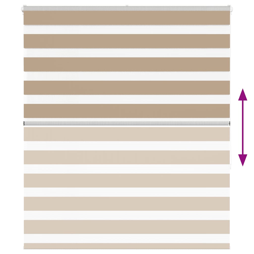 Doppelrollo Sandbraun 125x150 cm Stoffbreite 120,9 cm Polyester