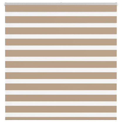 vidaXL Doppelrollo Sandbraun 140x150 cm Stoffbreite 135,9 cm Polyester