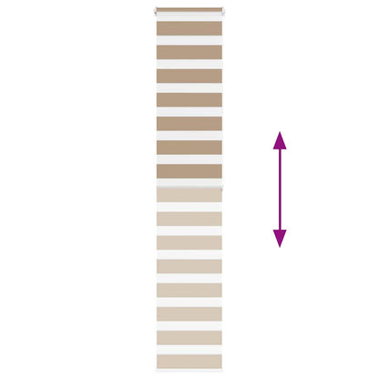 Doppelrollo Sandbraun 40x200 cm Stoffbreite 35,9 cm Polyester