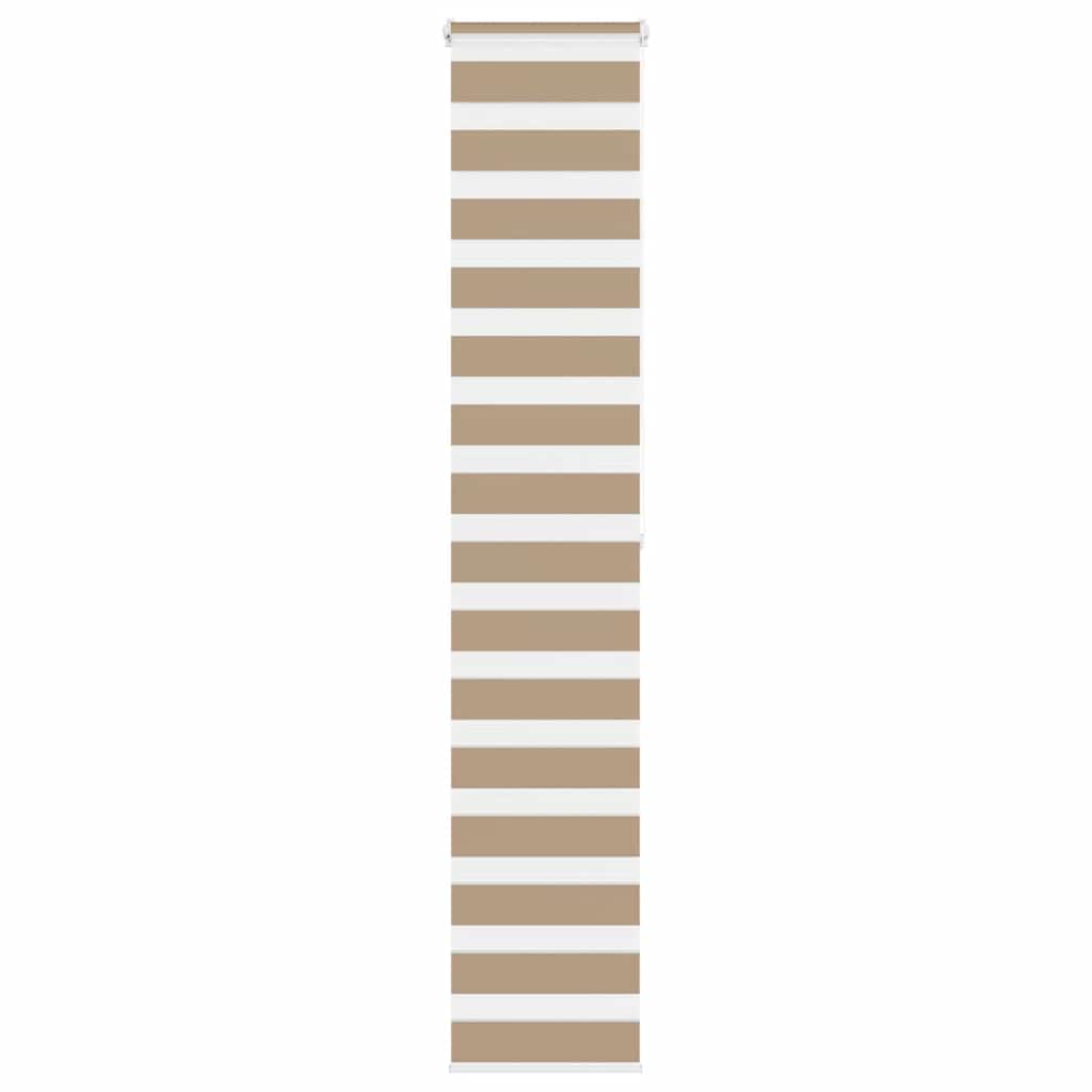 vidaXL Doppelrollo Sandbraun 45x200 cm Stoffbreite 40,9 cm Polyester