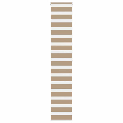 vidaXL Doppelrollo Sandbraun 45x200 cm Stoffbreite 40,9 cm Polyester