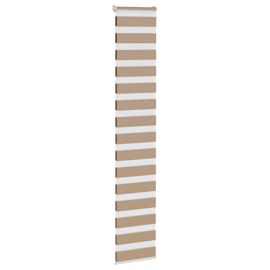 vidaXL Doppelrollo Sandbraun 50x200 cm Stoffbreite 45,9 cm Polyester