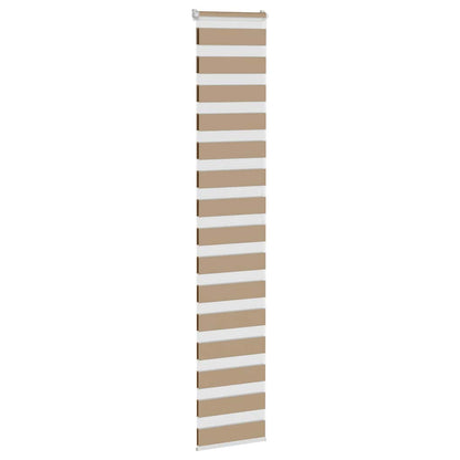 vidaXL Doppelrollo Sandbraun 50x200 cm Stoffbreite 45,9 cm Polyester