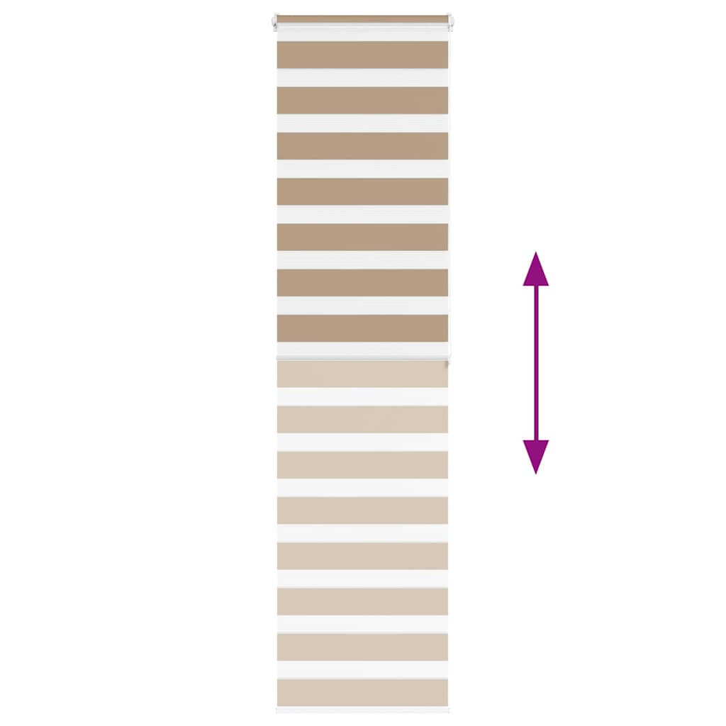 Doppelrollo Sandbraun 60x200 cm Stoffbreite 55,9 cm Polyester