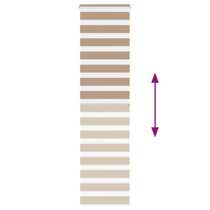 Doppelrollo Sandbraun 65x200 cm Stoffbreite 60,9 cm Polyester