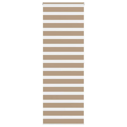 vidaXL Doppelrollo Sandbraun 80x200 cm Stoffbreite 75,9 cm Polyester