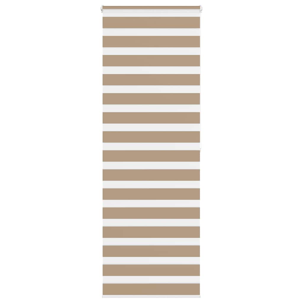 vidaXL Doppelrollo Sandbraun 90x200 cm Stoffbreite 85,9 cm Polyester