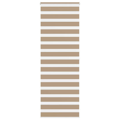 vidaXL Doppelrollo Sandbraun 90x200 cm Stoffbreite 85,9 cm Polyester