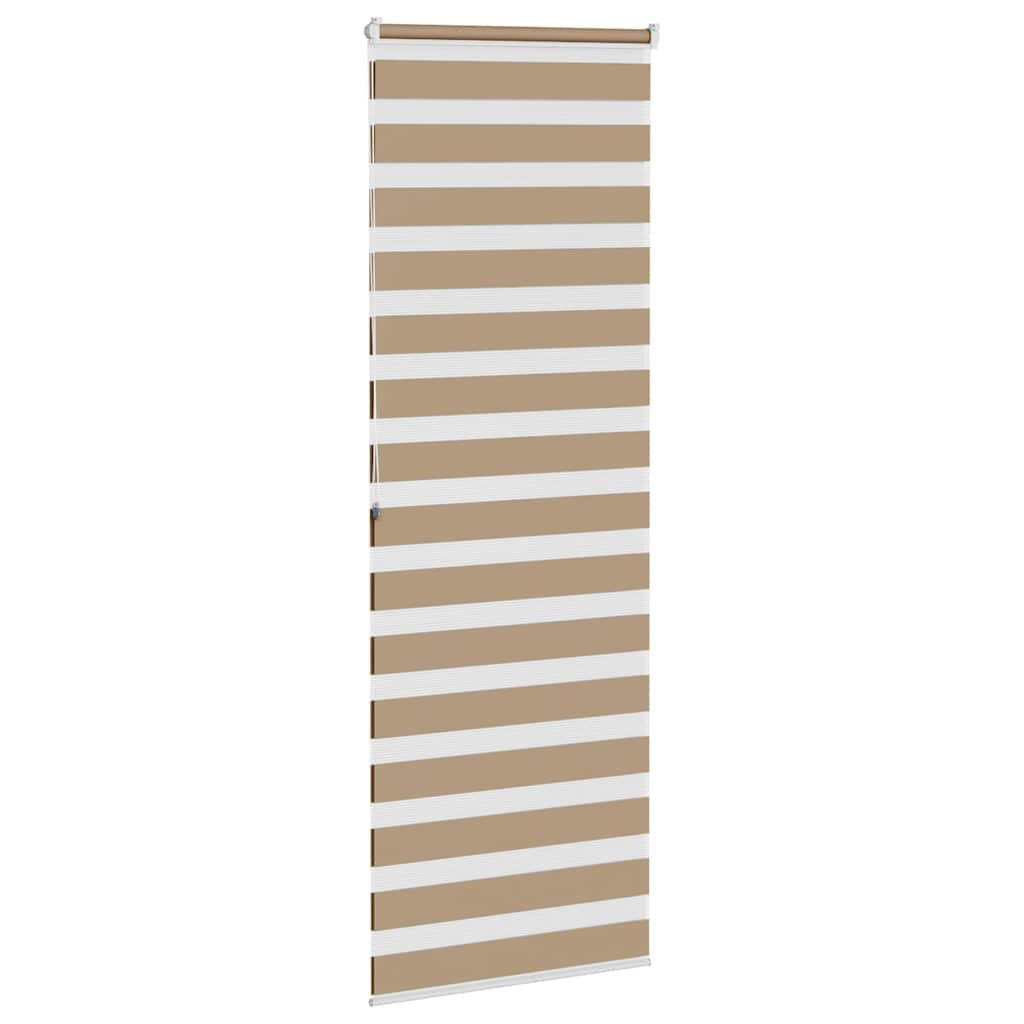vidaXL Doppelrollo Sandbraun 90x200 cm Stoffbreite 85,9 cm Polyester