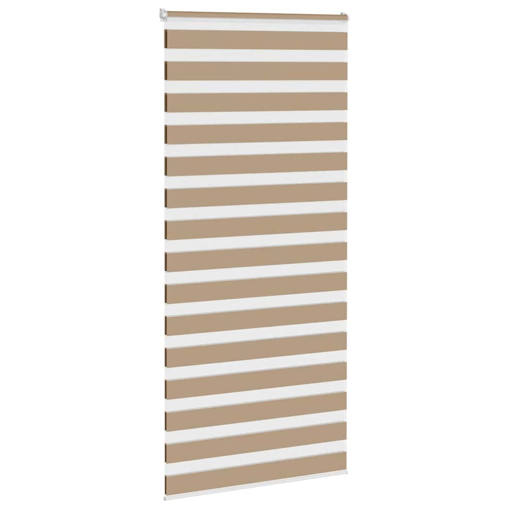 vidaXL Doppelrollo Sandbraun 100x200 cm Stoffbreite 95,9 cm Polyester