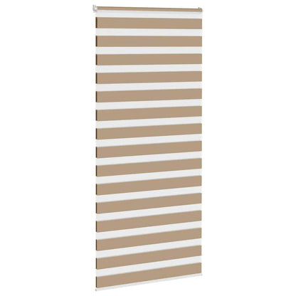 vidaXL Doppelrollo Sandbraun 100x200 cm Stoffbreite 95,9 cm Polyester