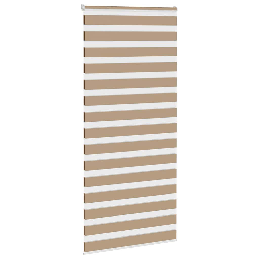 vidaXL Store enrouleur jour nuit marron sable 110x200 cm Largeur du tissu 105,9 cm Polyester