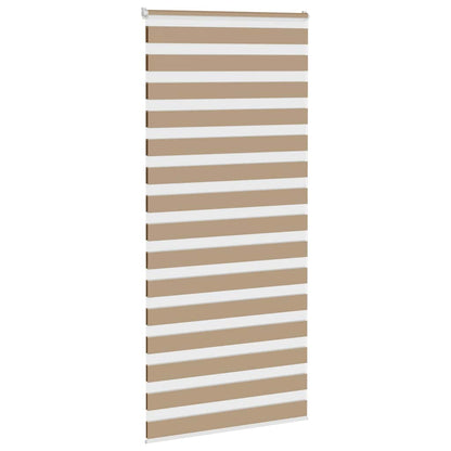 vidaXL Store enrouleur jour nuit marron sable 110x200 cm Largeur du tissu 105,9 cm Polyester