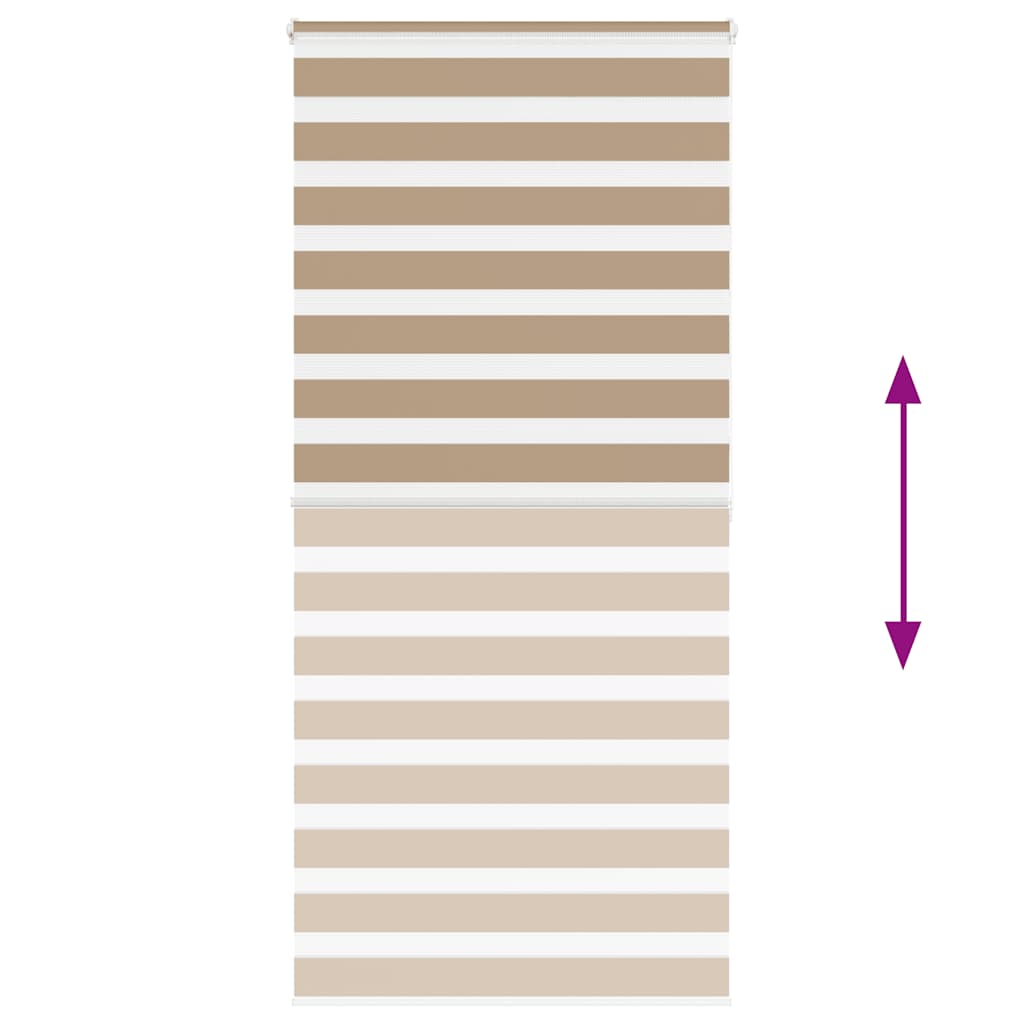 Doppelrollo Sandbraun 115x200 cm Stoffbreite 110,9 cm Polyester
