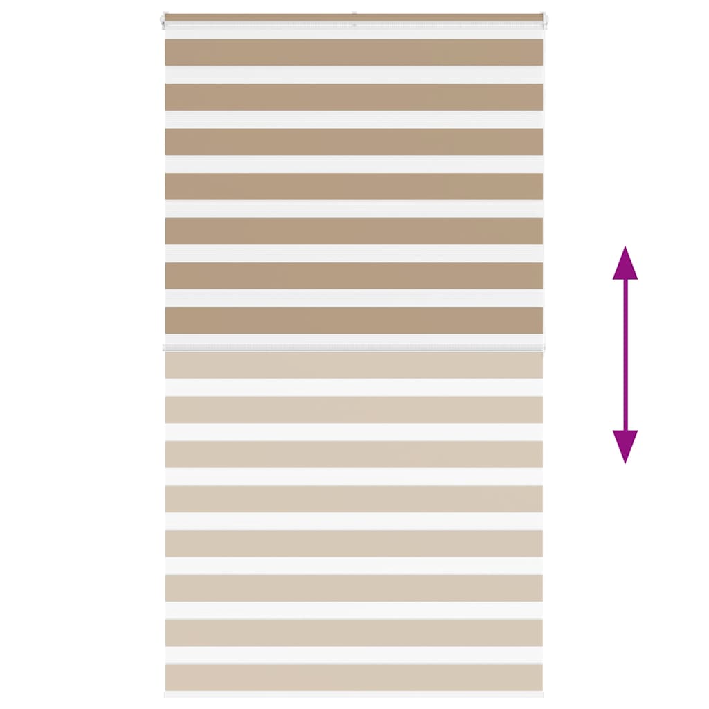 vidaXL Store enrouleur jour nuit sable 120x200 cm largeur tissu 115,9 cm polyester