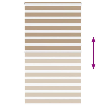 vidaXL Store enrouleur jour nuit sable 120x200 cm largeur tissu 115,9 cm polyester