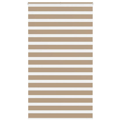 vidaXL Double store enrouleur marron sable 130x200 cm Largeur du tissu 125,9 cm Polyester