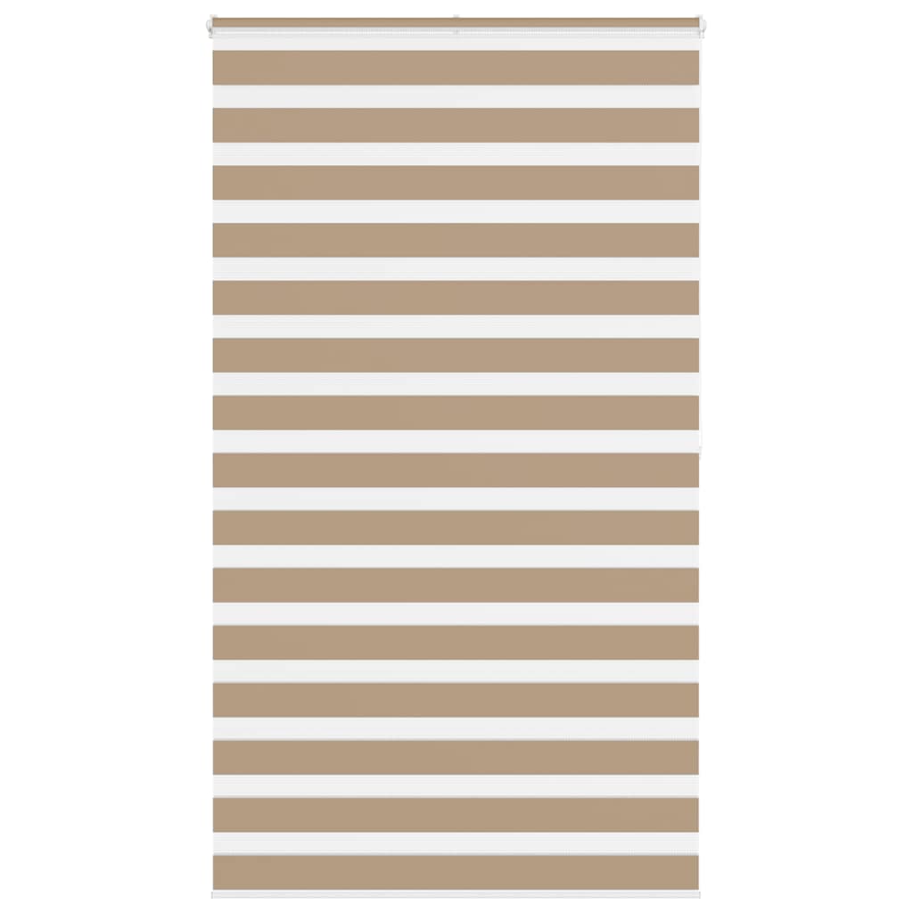 vidaXL Doppelrollo Sandbraun 135x200 cm Stoffbreite 130,9 cm Polyester