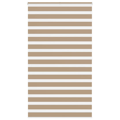 vidaXL Doppelrollo Sandbraun 135x200 cm Stoffbreite 130,9 cm Polyester