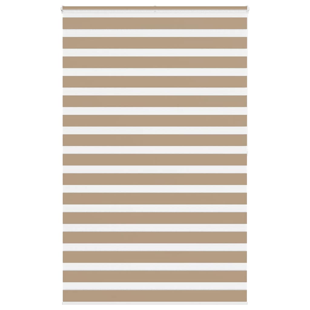 vidaXL Doppelrollo Sandbraun 140x200 cm Stoffbreite 135,9 cm Polyester