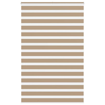 vidaXL Doppelrollo Sandbraun 140x200 cm Stoffbreite 135,9 cm Polyester