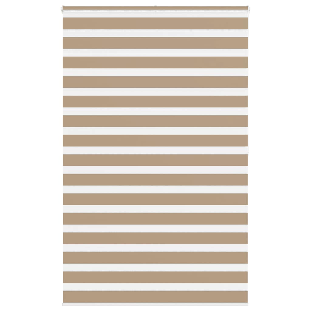 vidaXL Doppelrollo Sandbraun 145x200 cm Stoffbreite 140,9 cm Polyester