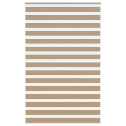 vidaXL Doppelrollo Sandbraun 145x200 cm Stoffbreite 140,9 cm Polyester
