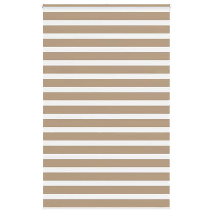 vidaXL Double store enrouleur marron sable 150x200 cm Largeur de tissu 145,9 cm Polyester