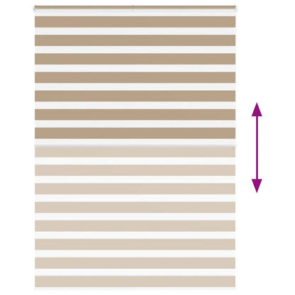 Doppelrollo Sandbraun 155x200 cm Stoffbreite 150,9 cm Polyester