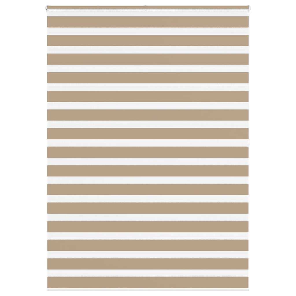 vidaXL Doppelrollo Sandbraun 165x200 cm Stoffbreite 160,9 cm Polyester