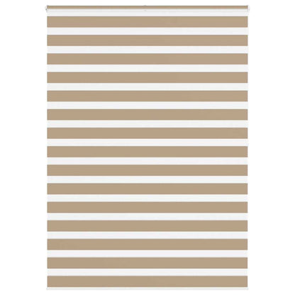 vidaXL Doppelrollo Sandbraun 165x200 cm Stoffbreite 160,9 cm Polyester