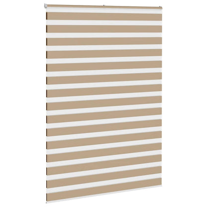 vidaXL Doppelrollo Sandbraun 165x200 cm Stoffbreite 160,9 cm Polyester