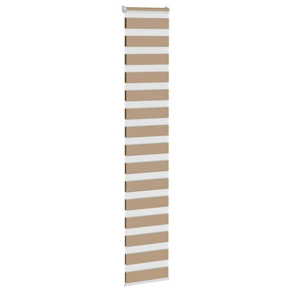 vidaXL Doppelrollo Sandbraun 40x230 cm Stoffbreite 35,9 cm Polyester