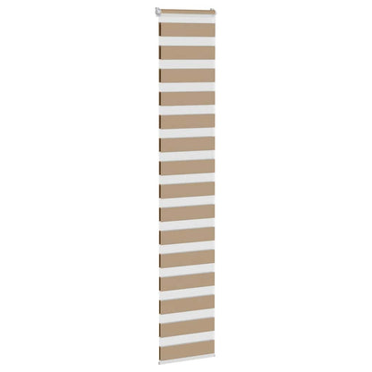 vidaXL Doppelrollo Sandbraun 45x230 cm Stoffbreite 40,9 cm Polyester