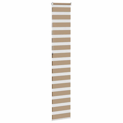 vidaXL Doppelrollo Sandbraun 45x230 cm Stoffbreite 40,9 cm Polyester