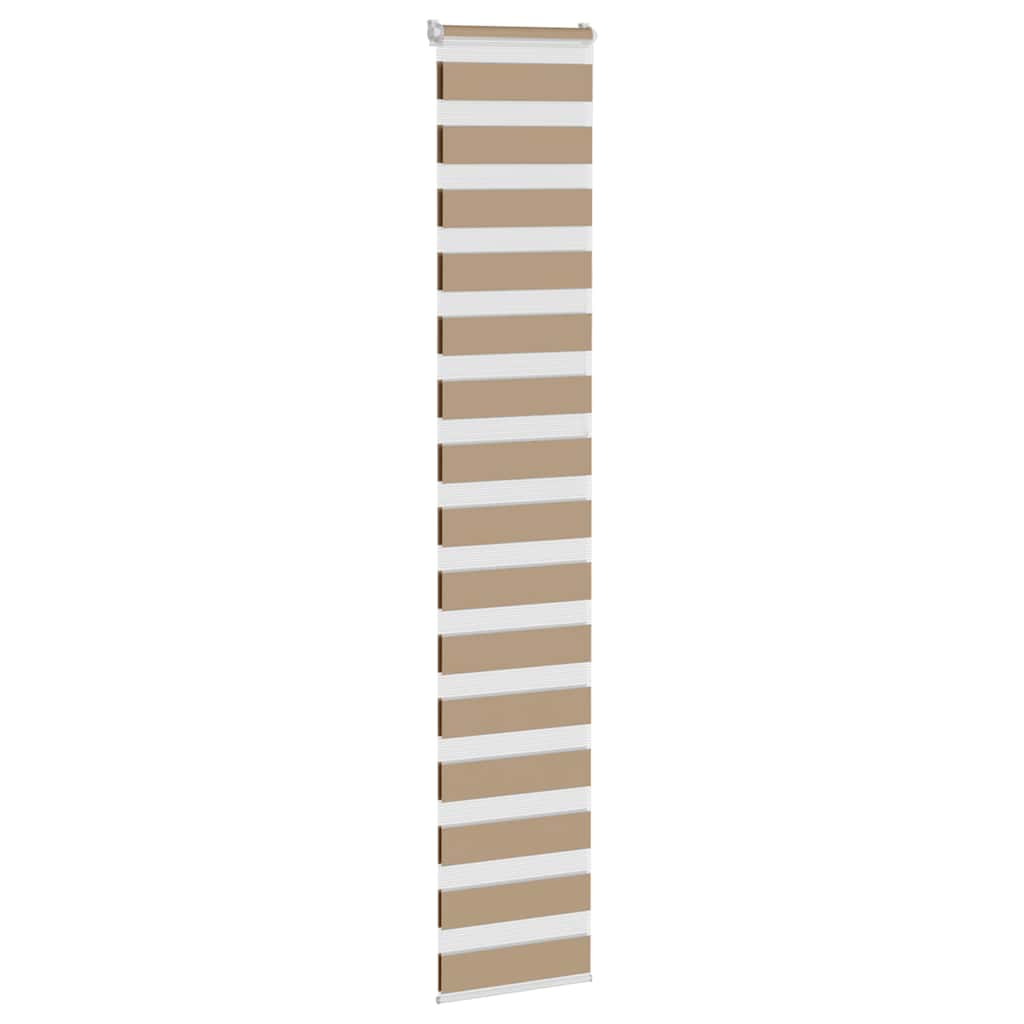 vidaXL Doppelrollo Sandbraun 50x230 cm Stoffbreite 45,9 cm Polyester