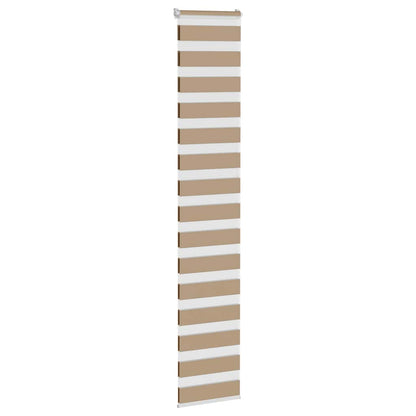 vidaXL Doppelrollo Sandbraun 50x230 cm Stoffbreite 45,9 cm Polyester