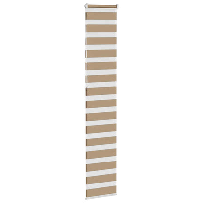 vidaXL Doppelrollo Sandbraun 50x230 cm Stoffbreite 45,9 cm Polyester