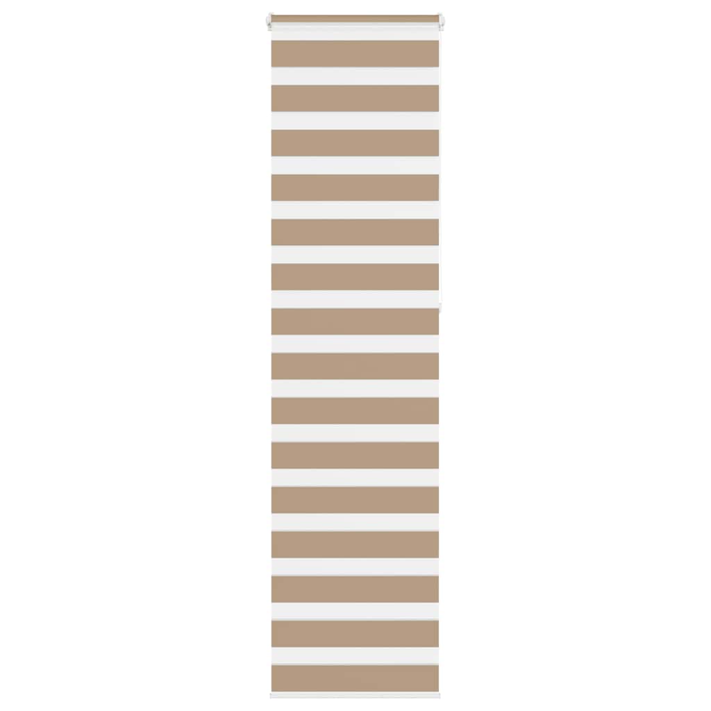 vidaXL Doppelrollo Sandbraun 60x230 cm Stoffbreite 55,9 cm Polyester