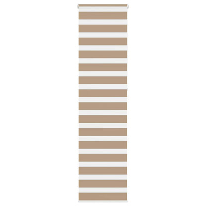 vidaXL Doppelrollo Sandbraun 60x230 cm Stoffbreite 55,9 cm Polyester