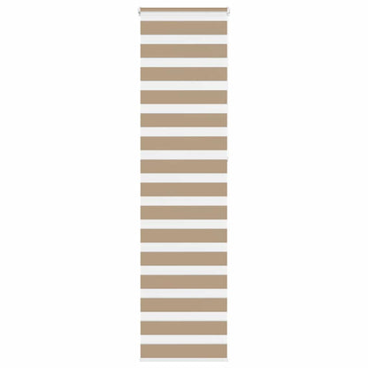 vidaXL Doppelrollo Sandbraun 65x230 cm Stoffbreite 60,9 cm Polyester