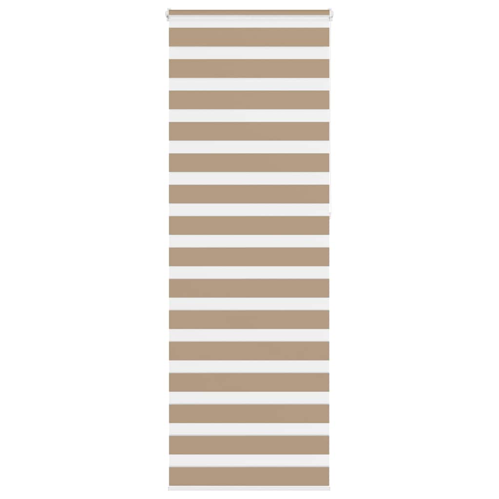 vidaXL Doppelrollo Sandbraun 70x230 cm Stoffbreite 65,9 cm Polyester