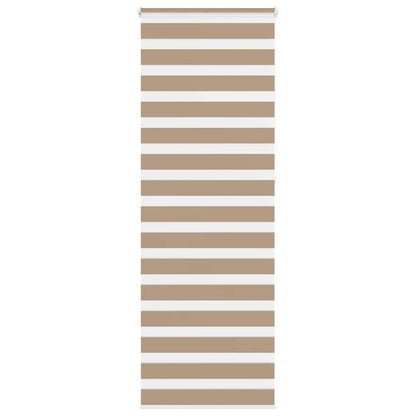 vidaXL Doppelrollo Sandbraun 70x230 cm Stoffbreite 65,9 cm Polyester