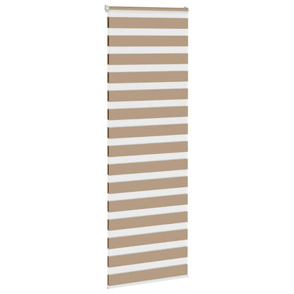 vidaXL Doppelrollo Sandbraun 70x230 cm Stoffbreite 65,9 cm Polyester