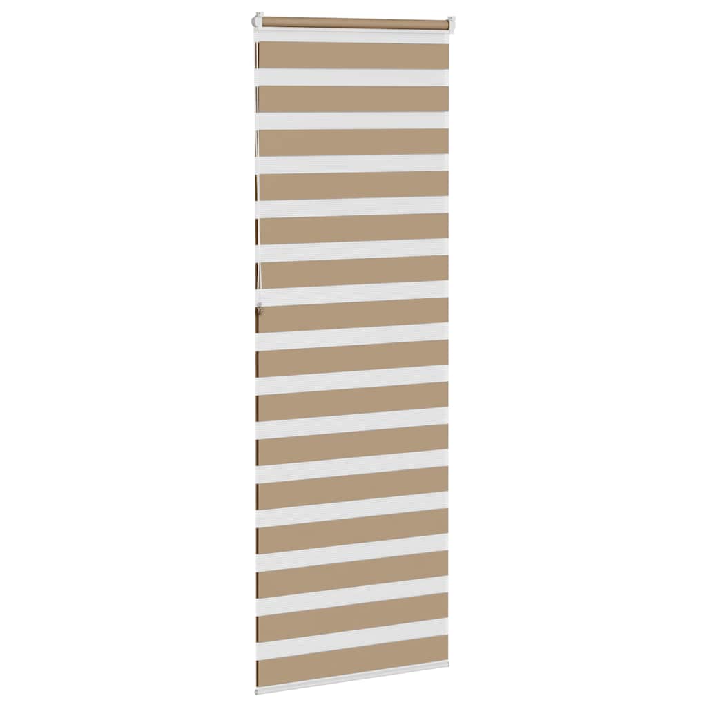 vidaXL Doppelrollo Sandbraun 70x230 cm Stoffbreite 65,9 cm Polyester