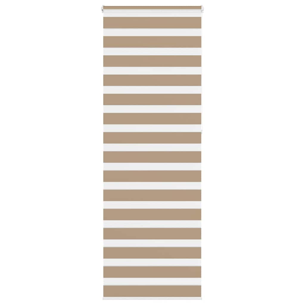 vidaXL Doppelrollo Sandbraun 75x230 cm Stoffbreite 70,9 cm Polyester