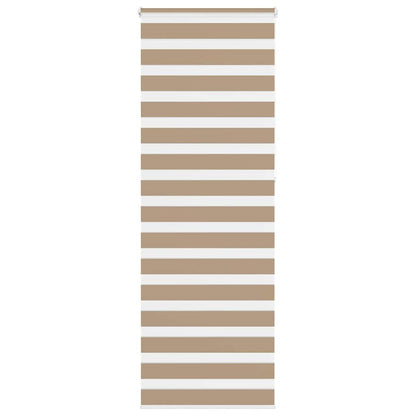 vidaXL Doppelrollo Sandbraun 75x230 cm Stoffbreite 70,9 cm Polyester
