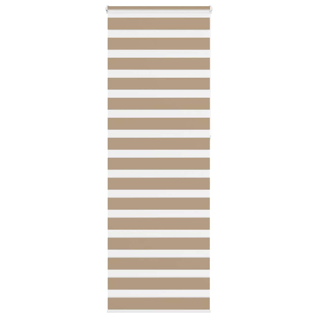 vidaXL Doppelrollo Sandbraun 80x230 cm Stoffbreite 75,9 cm Polyester